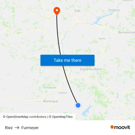 Riez to Furmeyer map