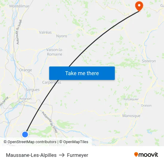 Maussane-Les-Alpilles to Furmeyer map