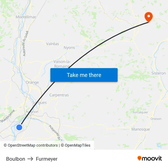 Boulbon to Furmeyer map