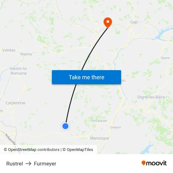 Rustrel to Furmeyer map