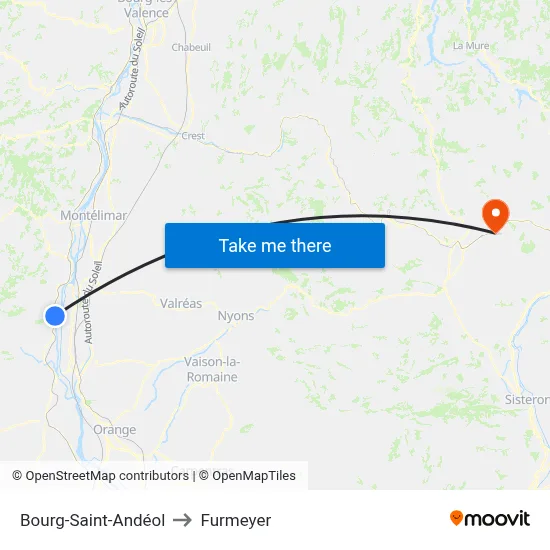 Bourg-Saint-Andéol to Furmeyer map