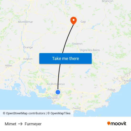 Mimet to Furmeyer map