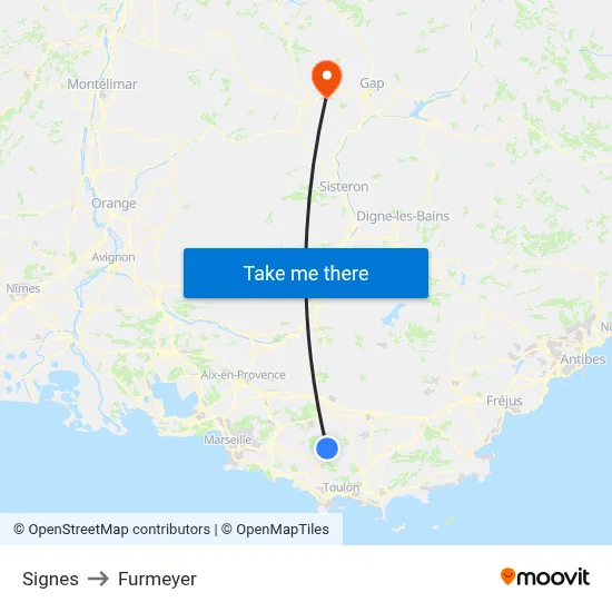 Signes to Furmeyer map