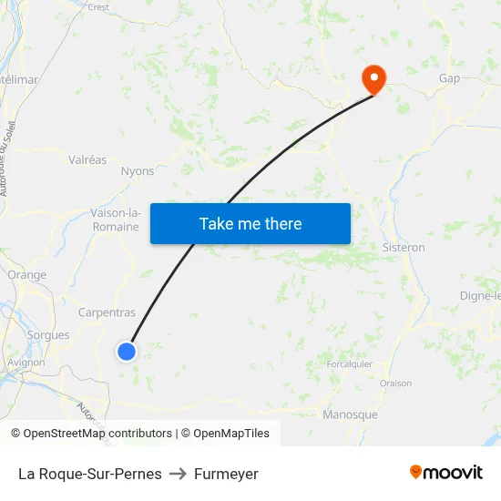 La Roque-Sur-Pernes to Furmeyer map