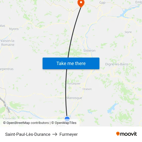 Saint-Paul-Lès-Durance to Furmeyer map