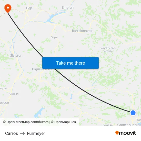 Carros to Furmeyer map