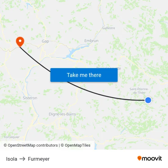 Isola to Furmeyer map
