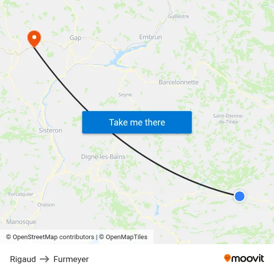 Rigaud to Furmeyer map