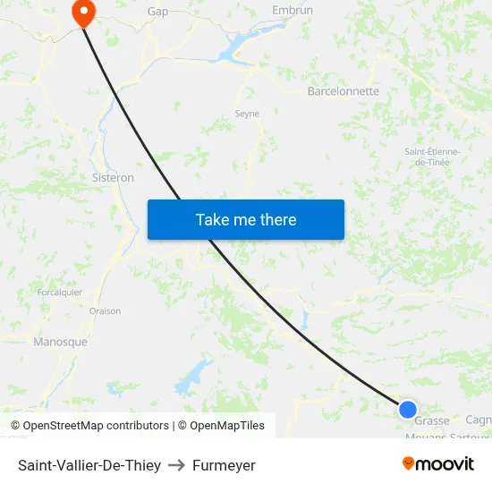 Saint-Vallier-De-Thiey to Furmeyer map