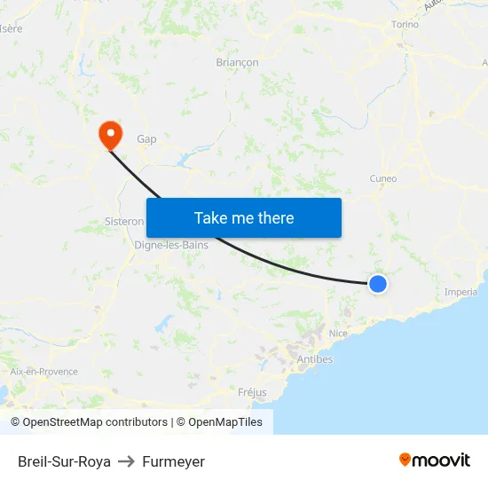 Breil-Sur-Roya to Furmeyer map