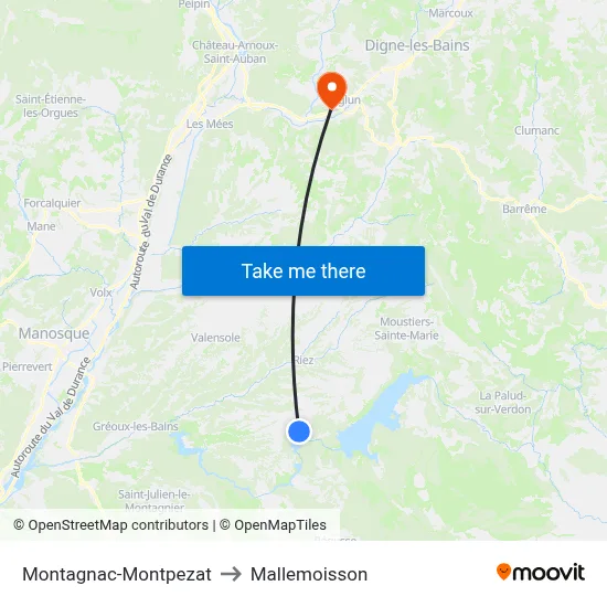Montagnac-Montpezat to Mallemoisson map