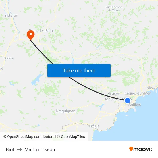 Biot to Mallemoisson map