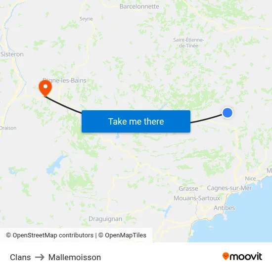 Clans to Mallemoisson map