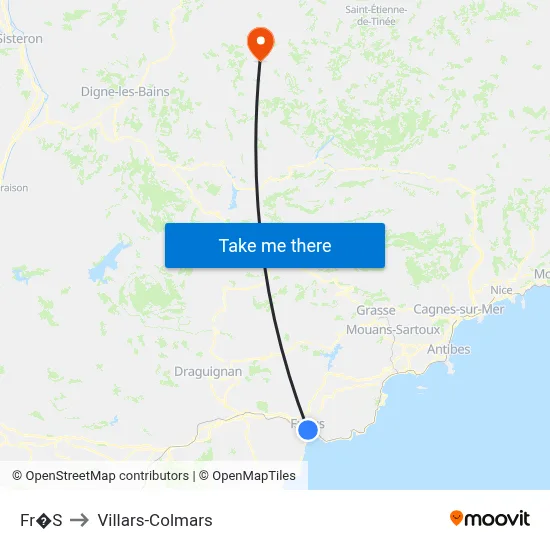 Fr�S to Villars-Colmars map