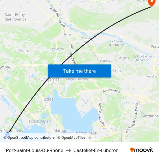 Port-Saint-Louis-Du-Rhône to Castellet-En-Luberon map