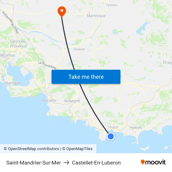 Saint-Mandrier-Sur-Mer to Castellet-En-Luberon map