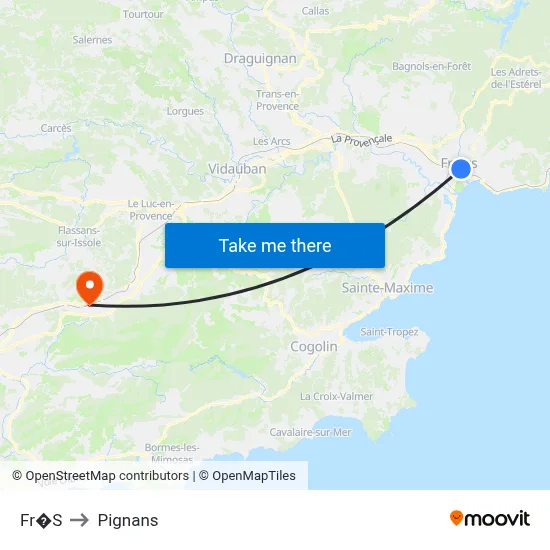 Fr�S to Pignans map