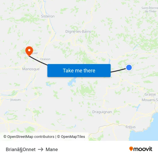 Brianã§Onnet to Mane map