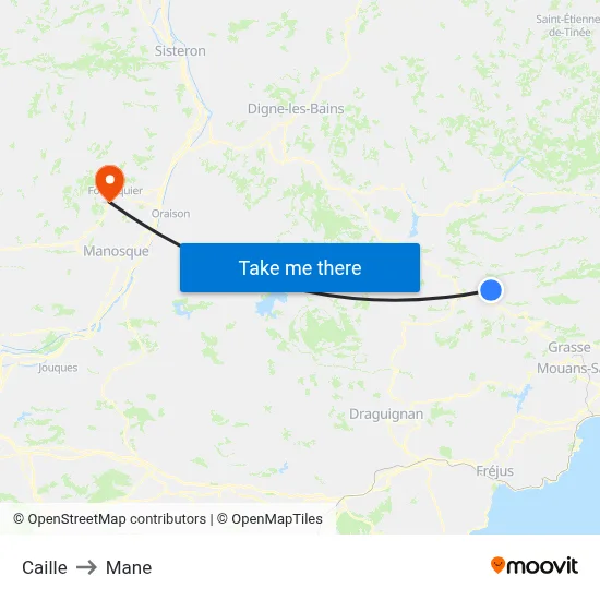 Caille to Mane map