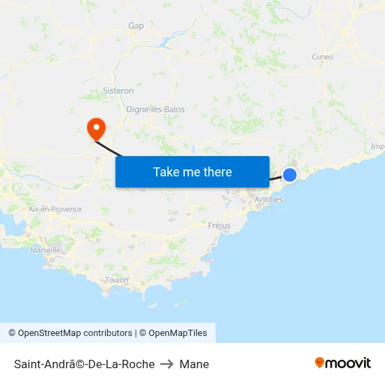 Saint-Andrã©-De-La-Roche to Mane map