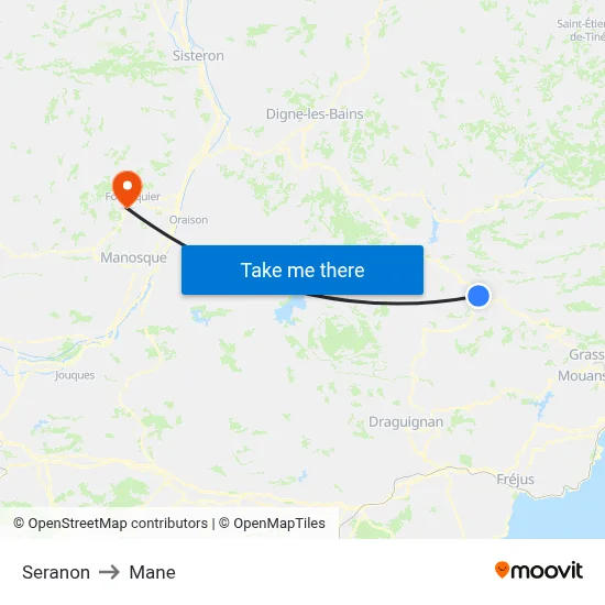 Seranon to Mane map