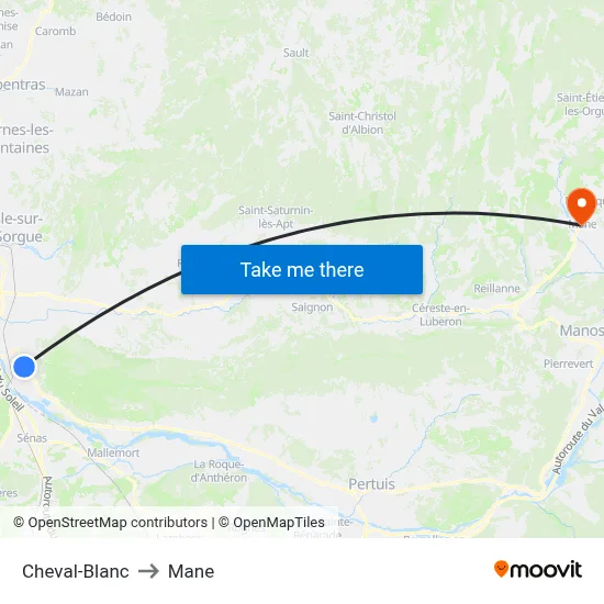 Cheval-Blanc to Mane map