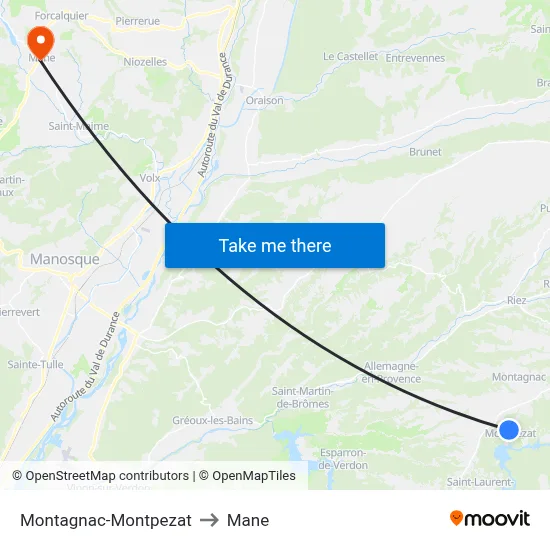 Montagnac-Montpezat to Mane map