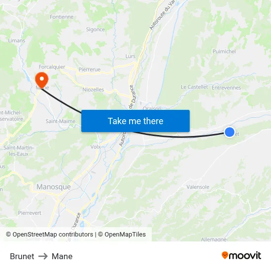 Brunet to Mane map