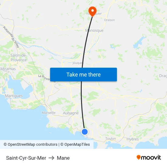 Saint-Cyr-Sur-Mer to Mane map