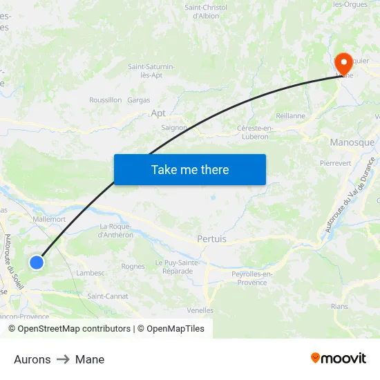 Aurons to Mane map