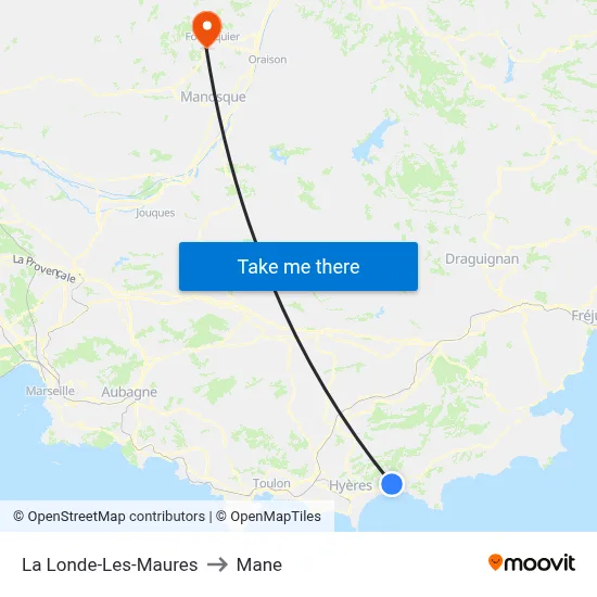 La Londe-Les-Maures to Mane map