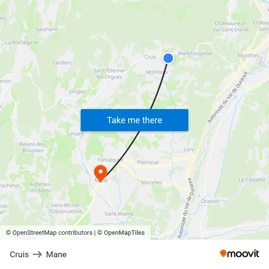 Cruis to Mane map