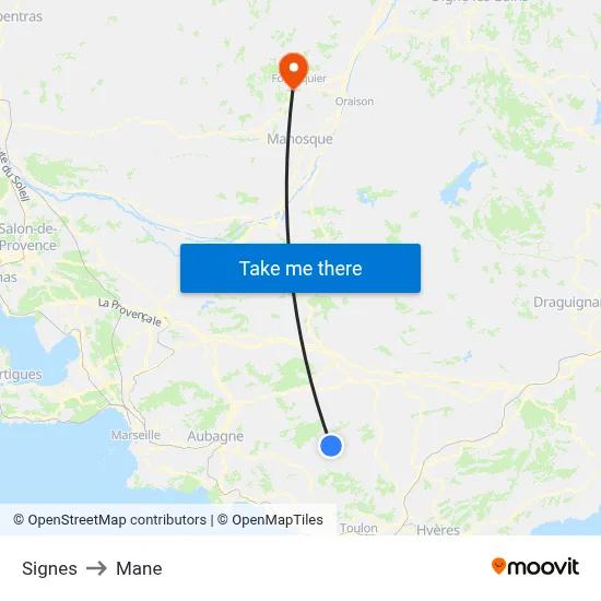 Signes to Mane map