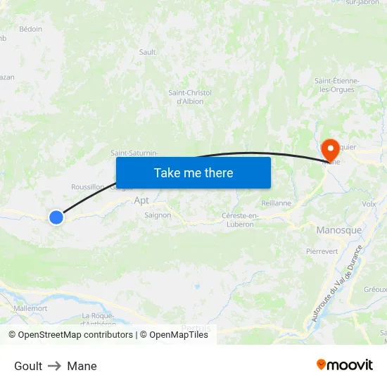Goult to Mane map