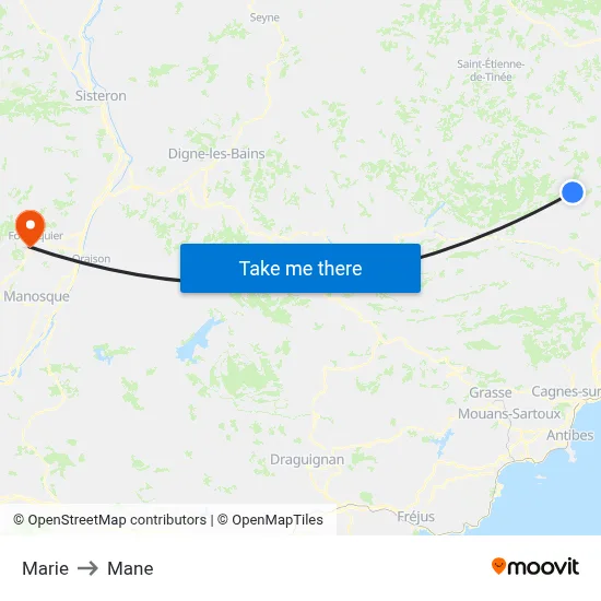 Marie to Mane map