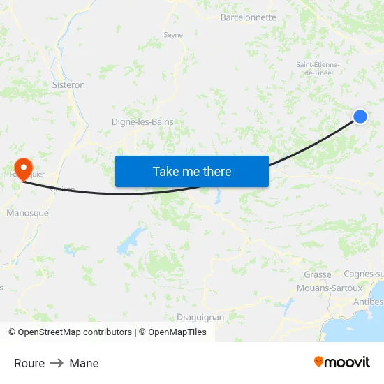 Roure to Mane map