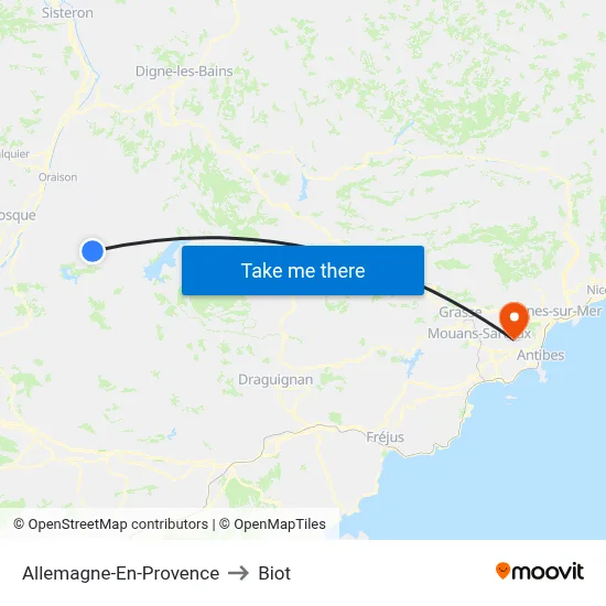 Allemagne-En-Provence to Biot map