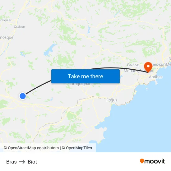 Bras to Biot map