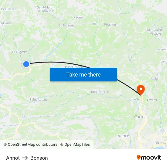 Annot to Bonson map