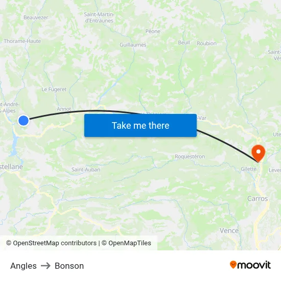 Angles to Bonson map