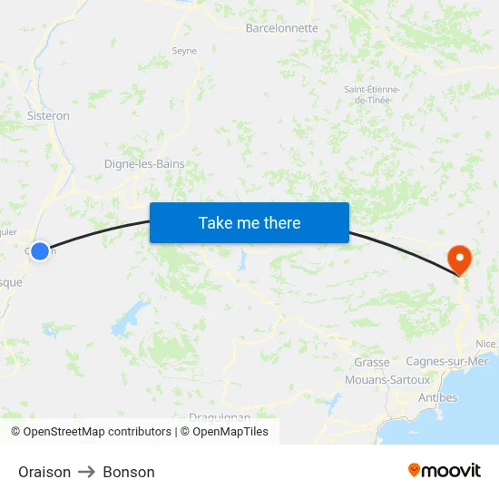Oraison to Bonson map