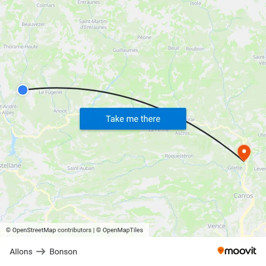 Allons to Bonson map