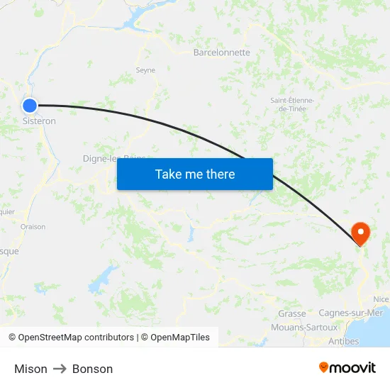 Mison to Bonson map