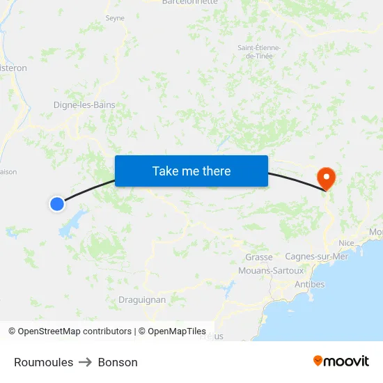 Roumoules to Bonson map