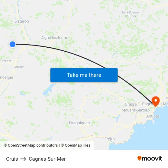 Cruis to Cagnes-Sur-Mer map