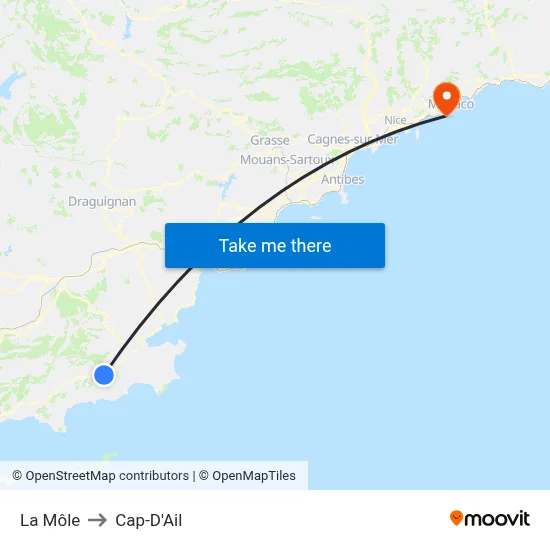 La Môle to Cap-D'Ail map