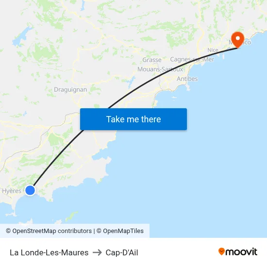 La Londe-Les-Maures to Cap-D'Ail map
