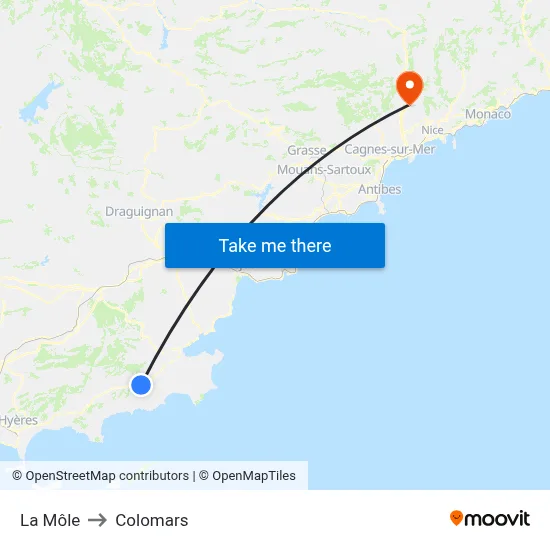 La Môle to Colomars map