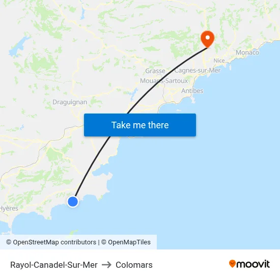 Rayol-Canadel-Sur-Mer to Colomars map