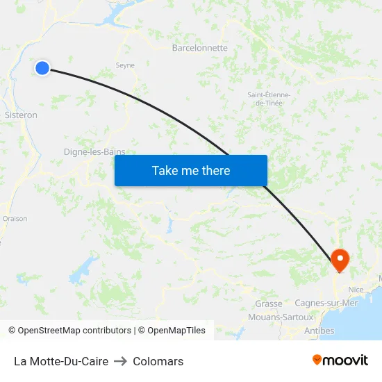 La Motte-Du-Caire to Colomars map